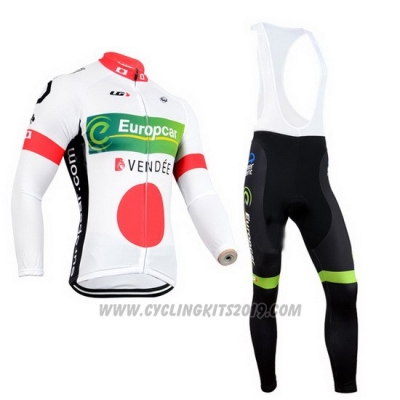 2014 Cycling Jersey Europcar Campione Japan Long Sleeve and Bib Tight