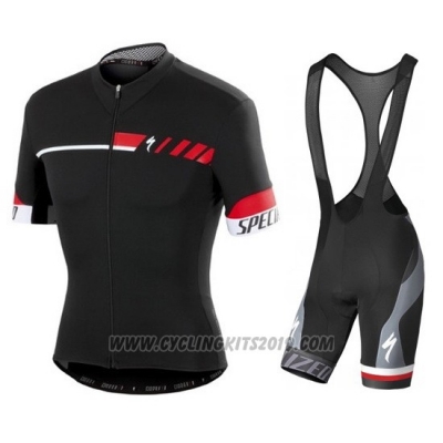 2015 Cycling Jersey Specialized Black Short Sleeve and Bib Short [hua2633]