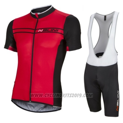 2016 Cycling Jersey Nalini Dark Red Short Sleeve and Salopette