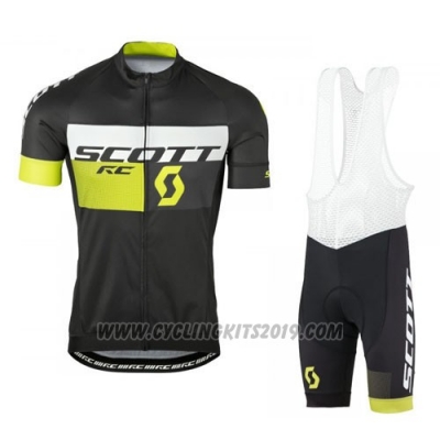 2016 Cycling Jersey Scott Green and Black Short Sleeve and Salopette