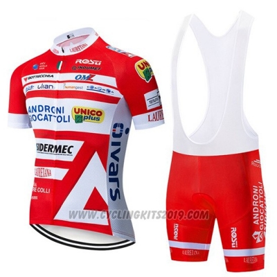 2019 Cycling Jersey Androni Giocattoli Orange and White Short Sleeve and Bib Short