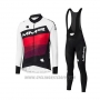 2020 Cycling Jersey MMR White Black Red Long Sleeve and Bib Tight