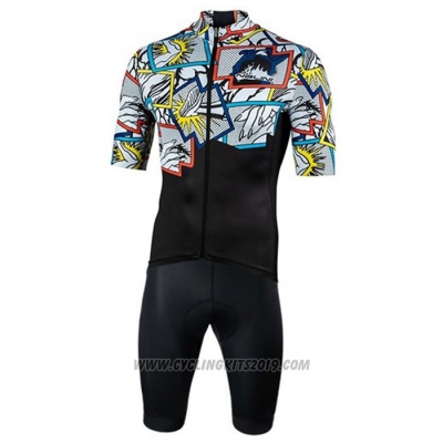 2020 Cycling Jersey Nalini Black Multicolore Short Sleeve and Bib Short