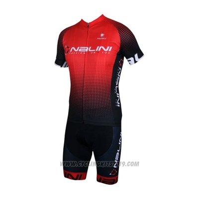 2021 Cycling Jersey Nalini Red Short Sleeve and Bib Short