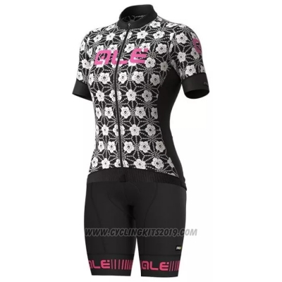 2022 Cycling Jersey ALE White Black Short Sleeve and Bib Short