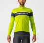 2022 Cycling Jersey Castelli Bright Green Long Sleeve and Bib Tight