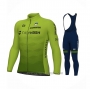 2023 Cycling Jersey Slovenia Green Long Sleeve and Bib Tight