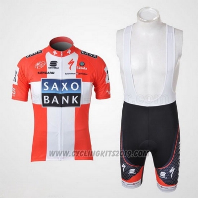 2010 Cycling Jersey Saxo Bank Campione Denmark Short Sleeve and Bib Short