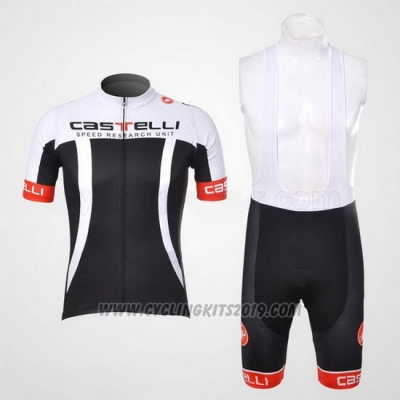 2011 Cycling Jersey Castelli Black and White Short Sleeve and Bib Short [hua1617]