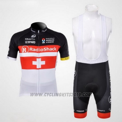 2012 Cycling Jersey Radioshack Campione Switzerland Short Sleeve and Bib Short