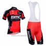 2013 Cycling Jersey BMC Black and Red Short Sleeve and Bib Short