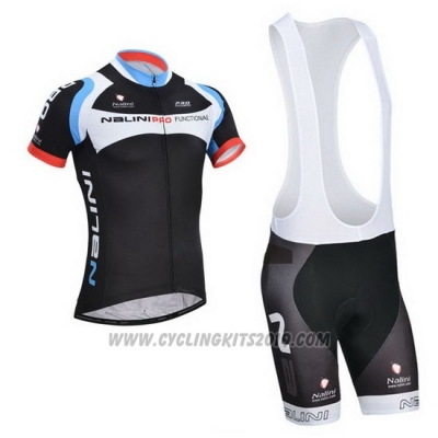 2014 Cycling Jersey Nalini Black Short Sleeve and Salopette