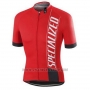2016 Cycling Jersey Specialized Bright Red and Black Short Sleeve and Bib Short