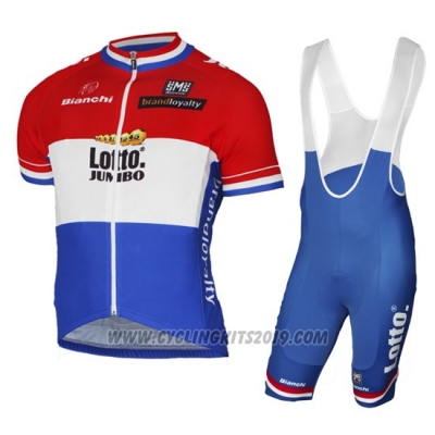 2017 Cycling Jersey Lotto NL-Jumbo Campione Netherlands Short Sleeve and Bib Short