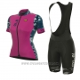 2017 Cycling Jersey Women ALE Prr Ventura Pink Short Sleeve and Bib Short