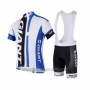 2018 Cycling Jersey Giant White Blue Black Short Sleeve and Bib Short