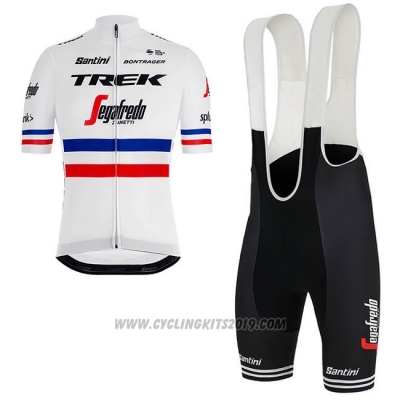 2018 Cycling Jersey Trek Segafredo Champion France Short Sleeve and Bib Short