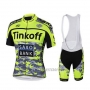 2019 Cycling Jersey Tinkoff Yellow Green Black Short Sleeve and Bib Short