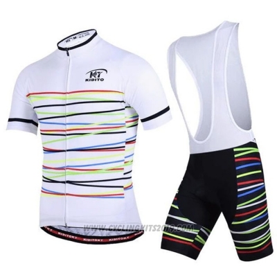 2020 Cycling Jersey Ripple White Short Sleeve and Bib Short