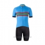 2021 Cycling Jersey Bontrager Blue Short Sleeve and Bib Short