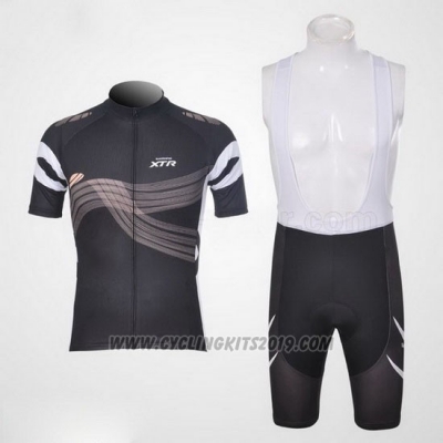 2012 Cycling Jersey Shimano Black and Orange Short Sleeve and Bib Short