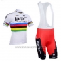 2013 Cycling Jersey UCI Mondo Campione BMC Short Sleeve and Bib Short