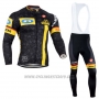2014 Cycling Jersey MTN Black and Yellow Long Sleeve and Bib Tight