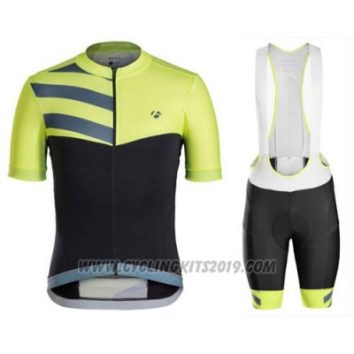 2016 Cycling Jersey Trek Bontrager Green and Black Short Sleeve and Bib Short