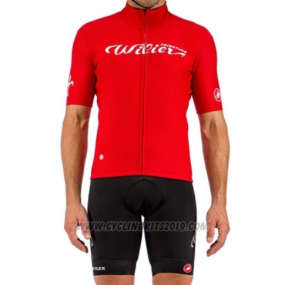 2017 Cycling Jersey Wieiev Red (2) Short Sleeve and Bib Short