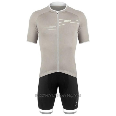 2020 Cycling Jersey DE Marchi Light Gray Short Sleeve and Bib Short