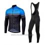 2020 Cycling Jersey Nalini Blue Black Long Sleeve and Bib Tight
