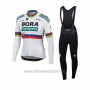 2020 Cycling Jersey UCI World Champion Bora White Long Sleeve and Bib Tight