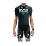 2021 Cycling Jersey Bora-Hansgrone Dark Green Short Sleeve and Bib Short