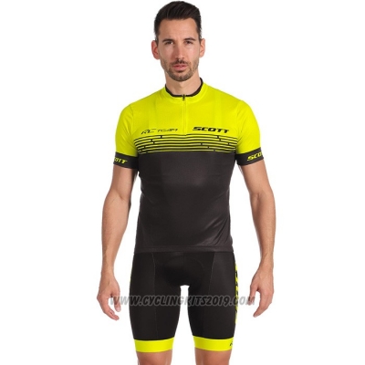 2022 Cycling Jersey Scott Yellow Short Sleeve and Bib Short