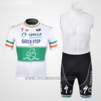 2012 Cycling Jersey Omega Pharma Quick Step Campione Irelandse Short Sleeve and Bib Short