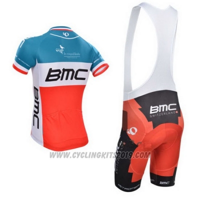 2014 Cycling Jersey BMC Campione Italy Blue and Orange Short Sleeve and Bib Short