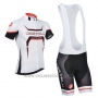 2014 Cycling Jersey Castelli White and Orange Short Sleeve and Bib Short