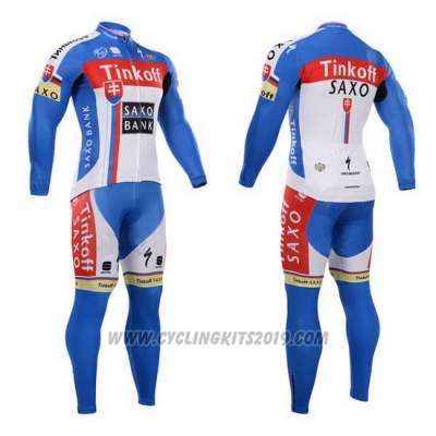 2015 Cycling Jersey Tinkoff Saxo Bank Campione Slovakia Long Sleeve and Bib Tight