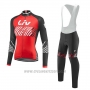 2017 Cycling Jersey Liv Red Long Sleeve and Bib Tight