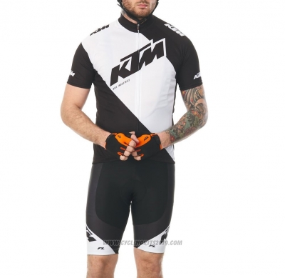 2018 Cycling Jersey Ktm White Short Sleeve and Salopette