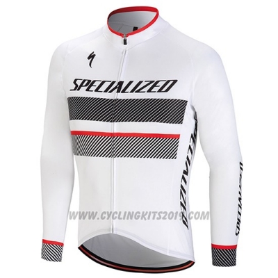 2018 Cycling Jersey Specialized White Long Sleeve and Bib Tight