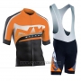 2019 Cycling Jersey Northwave Orange Silver Black Short Sleeve and Bib Short