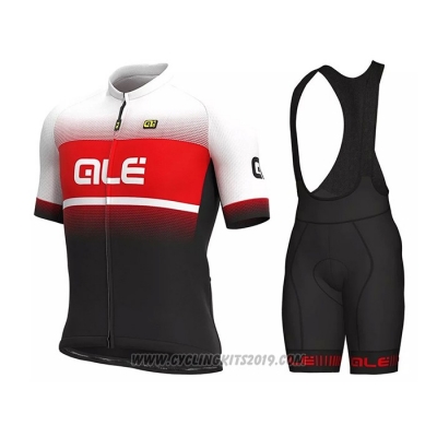 2021 Cycling Jersey ALE Red Black Short Sleeve and Bib Short