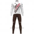 2021 Cycling Jersey Ag2r La Mondiale White Long Sleeve and Bib Tight