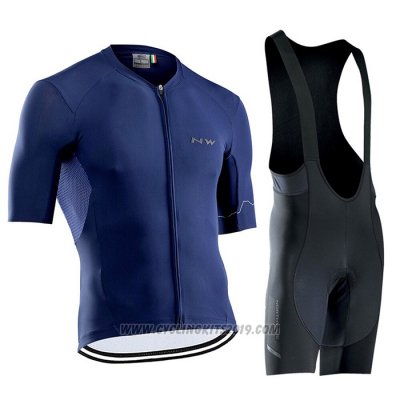 2021 Cycling Jersey Northwave Blue Short Sleeve and Bib Short