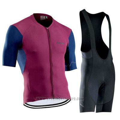 2021 Cycling Jersey Northwave Red Short Sleeve and Bib Short
