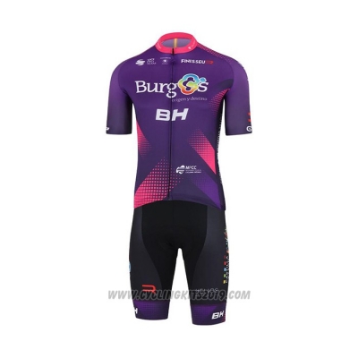 2022 Cycling Jersey Burgos BH Purple Fuchsia Short Sleeve and Bib Short