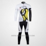 2012 Cycling Jersey Scott White and Yellow Long Sleeve and Salopette