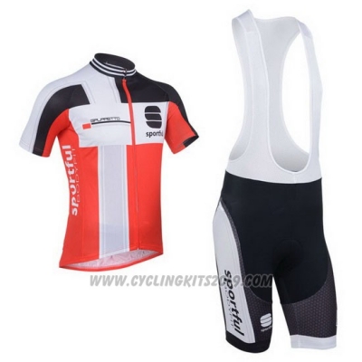 2013 Cycling Jersey Sportful White and Red Short Sleeve and Bib Short