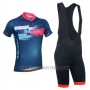 2014 Cycling Jersey Monton Red and Blue Short Sleeve and Bib Short